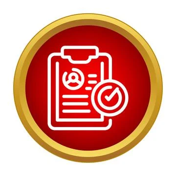 Document with check mark illustrating successful verification process Stock Illustration