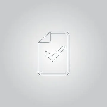 Document with check mark Illustrazione stock