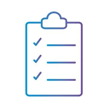 Document with check marks gradient style icon vector design イラスト素材
