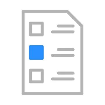 Document with checkboxes.  Form, checklist, questionnaire, survey, report. 스톡 일러스트