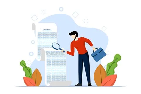 Document checking concept Stock Illustration