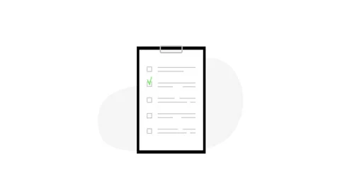 Document with checklist 스톡 동영상 313301010