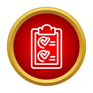 Document checklist form with verified approval marks Stock Illustration