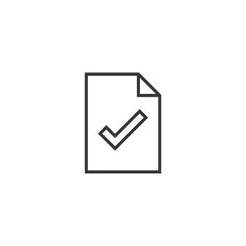 Document checklist icon in flat style. Report vector illustration on white is Illustrazione stock