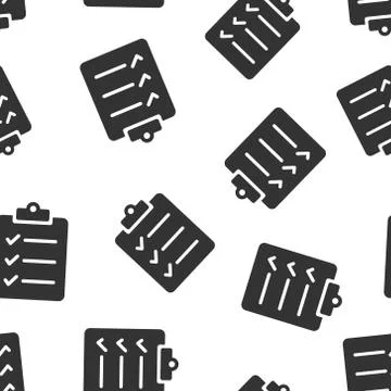 Document checklist icon in flat style. Report vector illustration on white is Stockillustratie
