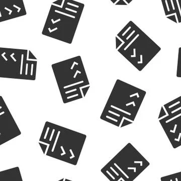 Document checklist icon in flat style. Report vector illustration on white is Illustrazione stock