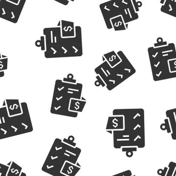 Document checklist icon in flat style. Report vector illustration on white is Stockillustratie
