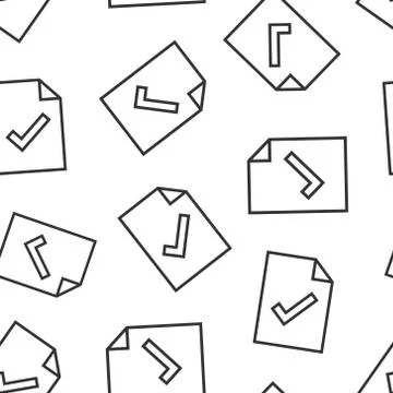 Document checklist icon in flat style. Report vector illustration on white is Illustrazione stock