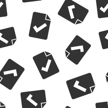 Document checklist icon in flat style. Report vector illustration on white is Illustrazione stock