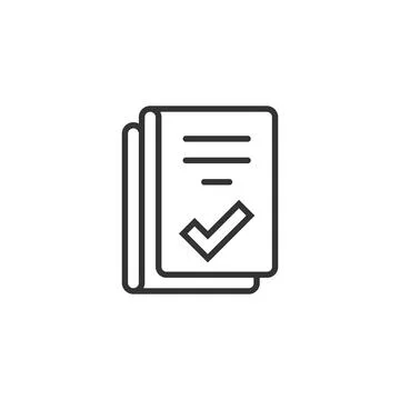 Document checklist icon in flat style. Report vector illustration on white is Stockillustratie