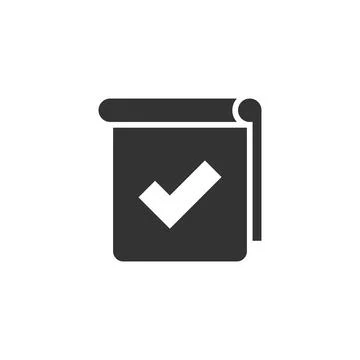 Document checklist icon in flat style. Report vector illustration on white is Illustrazione stock