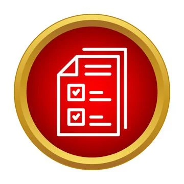 Document checklist icon showing completed tasks Illustrazione stock