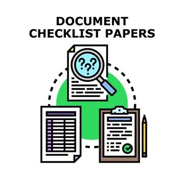 Document checklist papers process management icon design Ilustración de archivo