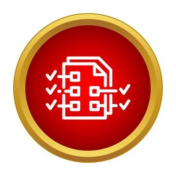 Document checklist with verification and approval checks Stock Illustration