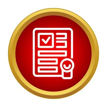 Document with checkmark and seal validating approval process 스톡 일러스트