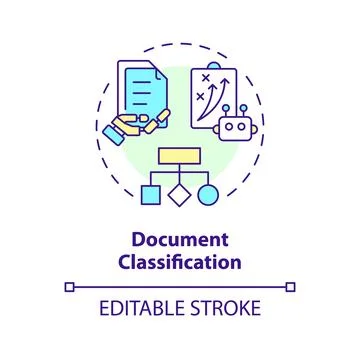 Document classification multi color concept icon Stock-Illustration