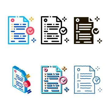 Document clean confirmation icon vector outline Stock Illustration