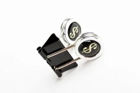 Document Clip With Dollar Sign Handle Stock Photos