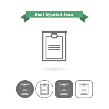 Document on clipboard Stock Illustration