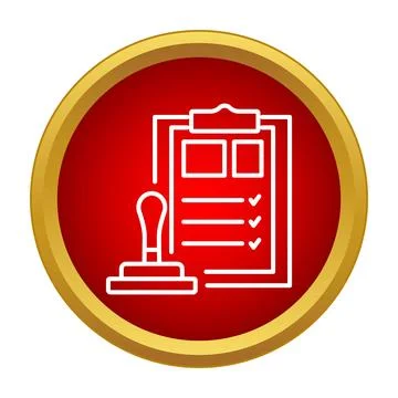 Document clipboard with stamp verifying approval process Stockillustratie