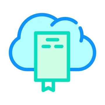 Document cloud storage color icon vector illustration Stock Illustration
