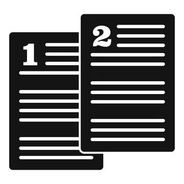 Document comparison icon simple vector. Business compare 库存插图