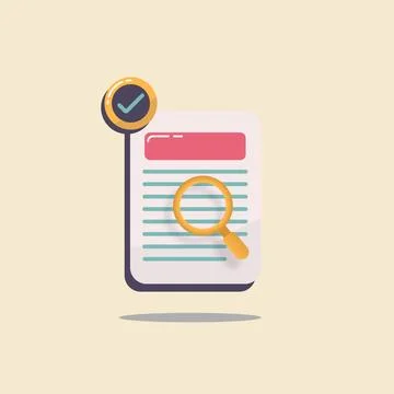 Document complete data management for business. Vector illustration Stock Illustration