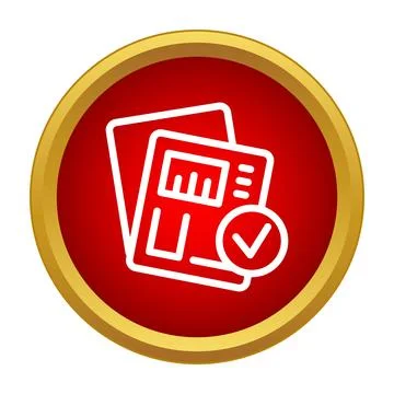 Document completing financial report audit verification process Illustration