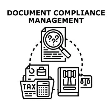 Document compliance management process optimizing regulatory standards 스톡 일러스트