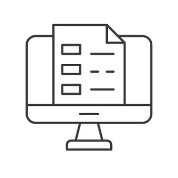 Document on computer desktop screen, education or business concept イラスト素材