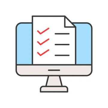 Document on computer desktop screen, education or business concept, editable  스톡 일러스트