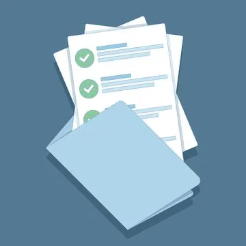 Document Concept. Contract document. Business stationery documentation. 库存插图