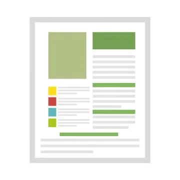 Document concept. Paper with data icon. vector graphic Stockillustratie