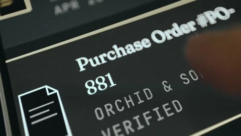 Document confirming a purchase order Stock Footage 333401579