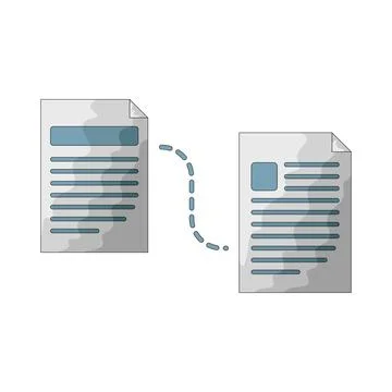 Document connect illustration Stock Illustration
