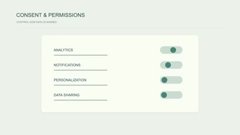 Document Consent Permissions Panel Rising on Green Background Stock Footage 348585871