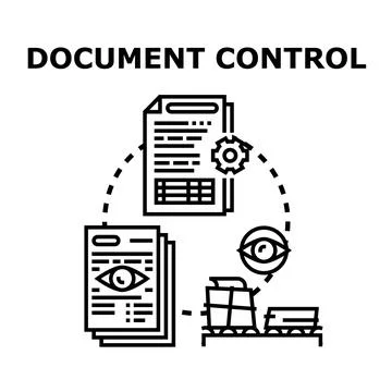 Document control system managing information and data quality Stock Illustration