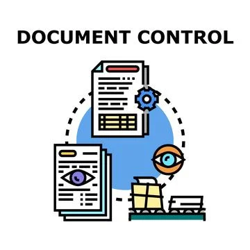Document control system managing information and data quality Stock Illustration