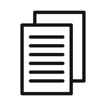 Document Copy Icon Perfect for File Duplication and Management Stock Illustration