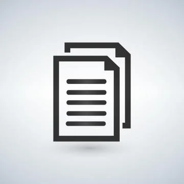 Document copy vector icon. Illustration isolated for graphic and web design. Stock Illustration