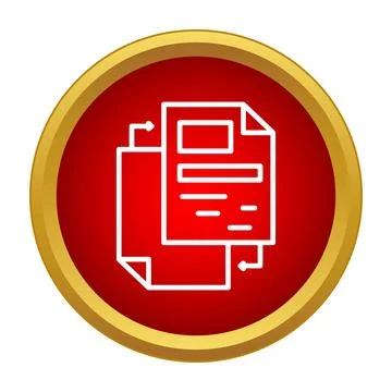 Document copying icon illustrating information duplication process イラスト素材
