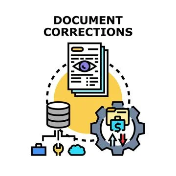 Document corrections process for business workflow review イラスト素材