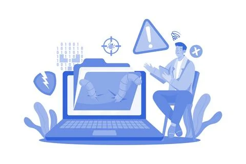 Document Corrupted Illustration concept on a white background イラスト素材
