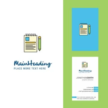 Document  Creative Logo and business card. vertical Design Vector Stockillustratie