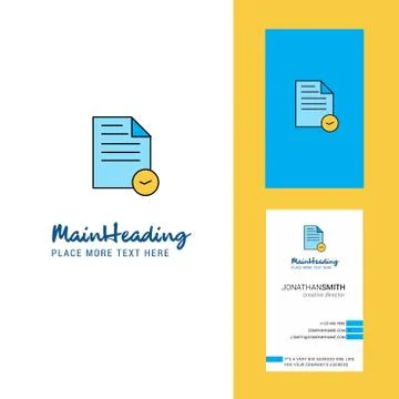 Document Creative Logo and business card. vertical Design Vector Ilustración de archivo