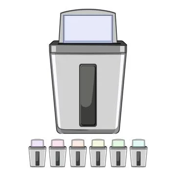 Document cut shredder cartoon vector graphic Stock Illustration