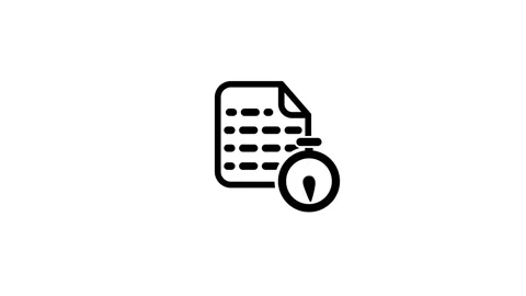 Document dashed line with clock icon animation isolated on white background Vidéo 335223047