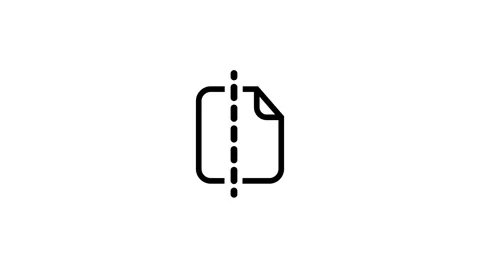 Document with dashed line icon suggesting a draft animation Stock Footage 335223051