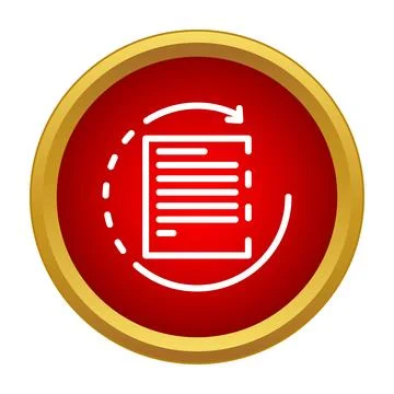 Document data content updating refresh process icon Stock-Illustration