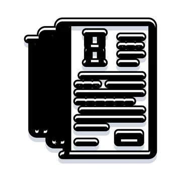 Document data filing information organizing icon Stock Illustration